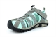 PDQ Womens Lightweight Closed Toe Sports Sandals With Toggle And Touch Fastening Grey/Mint