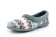 Sleepers Womens Janine Memory Foam Collar Knitted Slippers With Velour Lining Grey