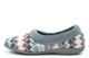 Sleepers Womens Janine Memory Foam Collar Knitted Slippers With Velour Lining Grey