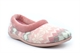 Sleepers Womens Janine Memory Foam Collar Knitted Slippers With Velour Lining Pink