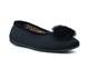 Sleepers Womens Julie Memory Foam Slip On Pom-Pom Slippers Black