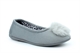 Sleepers Womens Julie Memory Foam Slip On Pom-Pom Slippers Grey