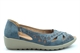 Boulevard Womens Crossover Peep Toe Wide Fit Casual Shoes Blue (E Fitting)