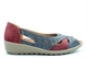 Boulevard Womens Crossover Peep Toe Wide Fit Casual Shoes Blue/Red (E Fitting)