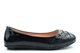 Womens Jenna Slip On Ballerina Casual Shoes Girls School Shoes Black Patent