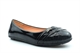 Womens Jenna Slip On Ballerina Casual Shoes Girls School Shoes Black Patent
