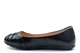Womens Jenna Slip On Ballerina Casual Shoes Girls School Shoes Black Patent