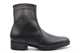 Scimitar Mens Foam Lined Zip Up Leather Ankle Boots Black