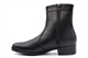 Scimitar Mens Foam Lined Zip Up Leather Ankle Boots Black