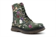 Cipriata Womens Annetta Combat Boots/Ladies Military Boots With Memory Foam Insole Green Floral