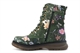 Cipriata Womens Annetta Combat Boots/Ladies Military Boots With Memory Foam Insole Green Floral