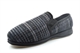 Sleepers Mens Joseph Memory Foam Washable Extra Wide Fit Slippers Grey