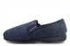 Sleepers Mens Phil Memory Foam Slip On Cord Slippers Navy Blue