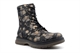 Cipriata Womens Annetta Combat Boots/Ladies Military Boots With Memory Foam Black/Bronze Floral