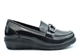 Boulevard Womens Saddle Trim Extra Wide Fit Shoes With Wedge Heel Black Patent (EEE Width)