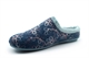 Sleepers Womens Eloise Mule Slippers With Rubber Sole Blue